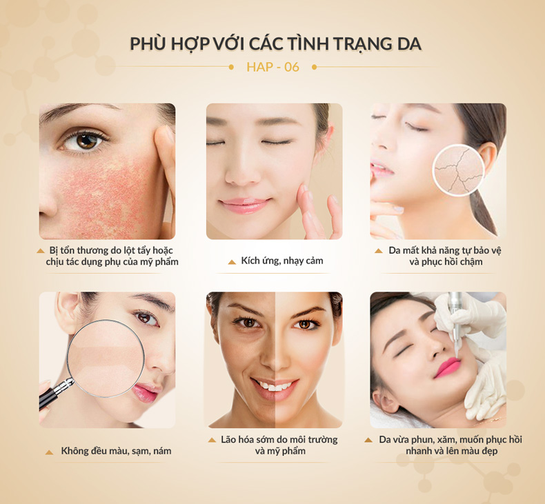 HAP-06 phù hợp với các tình trạng da nào?