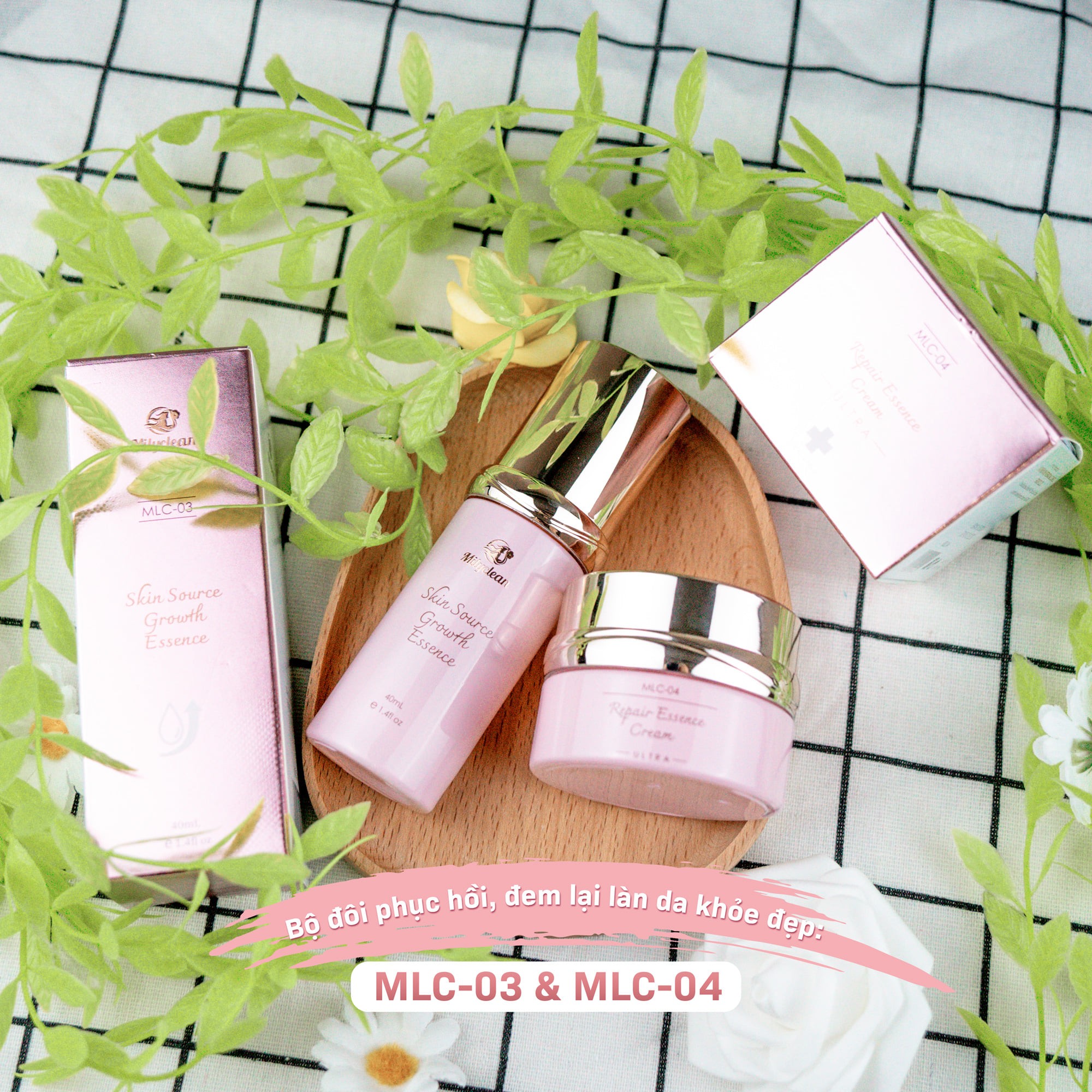 Bộ đôi khôi phục và tái tạo da MLC-03 và MLC-04 nhà Milyclean