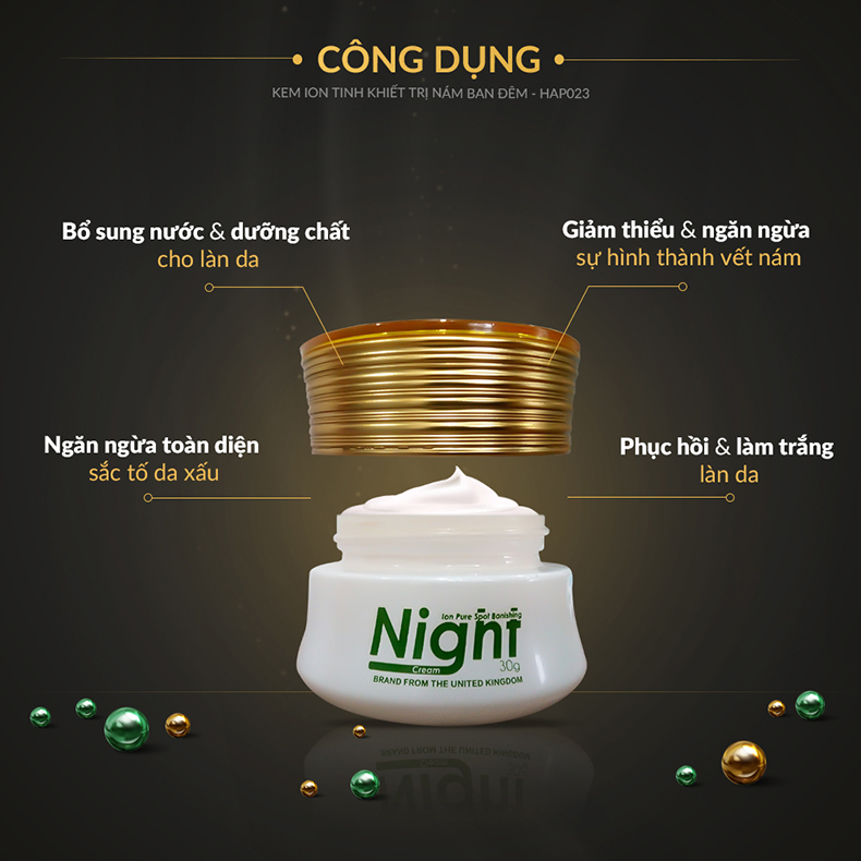 Kem ion thuần khiết trị nám ban đêm HAP-023 nhà HAP-023
