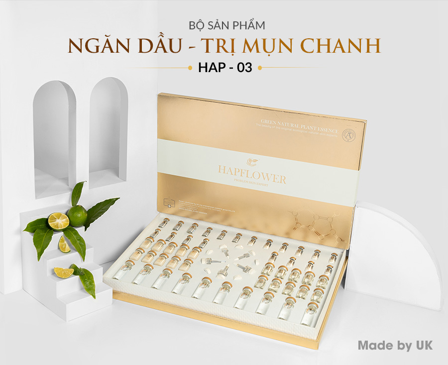 Bộ sản phẩm ngăn dầu, trị mụn chanh HAP-03 dành cho spa